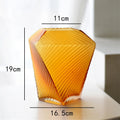 Axyaa Frosted Leaning Tower Glass Vase: Simple & Elegant Decor Item