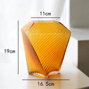 Axyaa Frosted Leaning Tower Glass Vase: Simple & Elegant Decor Item