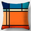 Axyaa Geometric Color Splicing Pillowcase 45x45cm Modern Home Decor