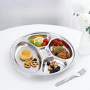 Axyaa 304 Stainless Steel Dividing Plate Children's Four Compartment Plate