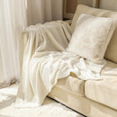 Axyaa Thick Waffle Knit Throw Blanket - Luxurious Plaid for Bed, Sofa, Living Room