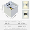Axyaa Motion Sensor Wall Lamp 6W - USB Charging - Bedroom Night Light