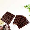 Axyaa 15-Hole Silicone Chocolate Mold: Creative Jelly Candy Cake Ice Grid Baking Mould
