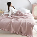 Axyaa Cotton Waffle Towel Quilt Summer Cool Blanket Air Conditioner Quilt