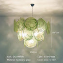 Axyaa Circular Glass Chandelier for Hotel Villa, Living Room, Dining Room, Bedroom