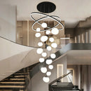 Axyaa Modern LED Pendant Chandeliers for Living Room Staircase Indoor Lighting