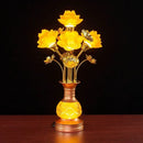 Axyaa LED Lotus Table Lamp: Illuminating Buddha's Presence in Worship Settings