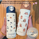 Axyaa Kids Stainless Steel Straw Tumbler - Cute Capibala Design