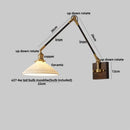 Axyaa Walnut Wood Ceramic LED Wall Sconce Rotatable Stair Light Fixtures