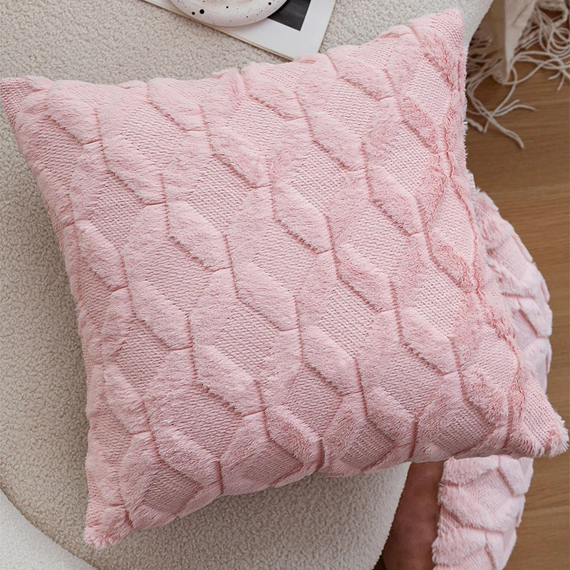 Nordic Pink Cushion Cover for Living Room Sofa Décor by Axyaa