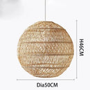 Axyaa Rattan Pendant Lamp - Handmade Woven Chandelier for Home and Hospitality Lighting