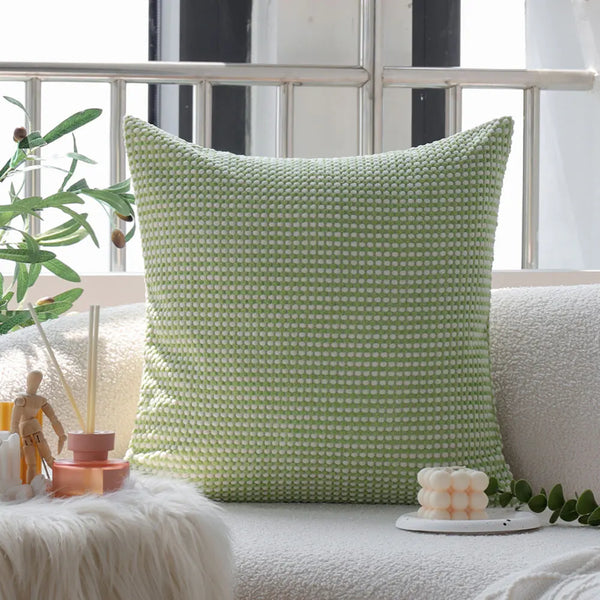 Axyaa Corduroy Square Pillowcase for Sofa Decor, Nordic Style Living Room Cushion Cover