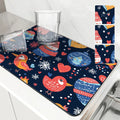 Axyaa Christmas Coffee Dry Mat - Absorbent & Anti-Slip Table Placemat