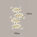 Axyaa Modern Vintage LED Stair Chandeliers for Living Room Ceiling Indoor Lighting