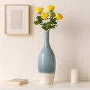 Axyaa Two Tone Ceramic Bottle Vase - Stylish Home Decor Accent