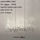 Axyaa Luxe Crystal Chandelier: Elegant Nordic Office & Living Room Pendant Lamp