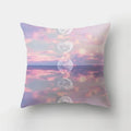 Axyaa Pink Sky Clouds 45x45cm Polyester Cushion Cover for Home Decor