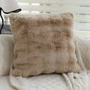 Axyaa Faux Rabbit Fur Cushion Cover - Cozy Nordic Home Decor