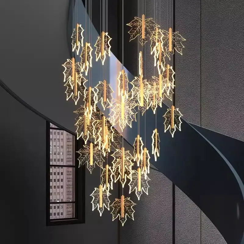 Axyaa Nordic Stair Chandelier Living Room Dining Room Ceiling Pendant Lights