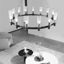 Axyaa Crystal LED Pendant Chandelier - Modern Copper Retro Light Luxury for Home Décor