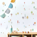 Nordic Trees Wall Sticker Set by Axyaa - Self-adhesive Art Mural Decals
