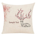 Milu Deer Pattern Print Pillow for Home Decor by Axyaa