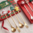 Axyaa Christmas Stainless Steel Dessert Spoon Set
