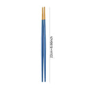 Axyaa Stainless Steel Japanese Chopsticks Pair - Multicolor Metal Sticks for Festivals & Parties.