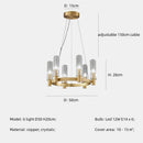 Axyaa Crystal Chandelier Pendant Lights LED Indoor Luxury Lighting Fixtures