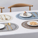 Axyaa Leather Oval Placemats Set: Waterproof & Oil-proof Table Mats, Heat Insulation Pads