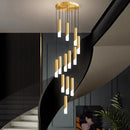 Axyaa Staircase Chandeliers LED Pendant Light for Modern Home Decor