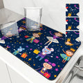 Axyaa Christmas Cartoon Coffee Mat: Absorbent & Draining for Tableware, Bathroom, & Kitchen