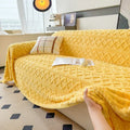 Axyaa Super Warm Coral Fleece Sofa Blanket for Winter - Soft & Thick Couch Cover