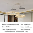 Axyaa Modern Crystal Chandelier LED Ceiling Pendant Lights