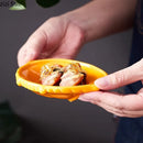 Axyaa Crab Shell Plate: Ceramic Sushi Appetizer Dessert Snack Plate - Molecular Cuisine Tableware