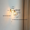 Axyaa Modern Copper LED Wall Lights with Clear Glass Switch