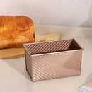 Axyaa Non-Stick Loaf Pan with Lid: Carbon Steel Bread Toast Box Mold