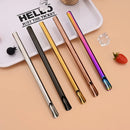 Axyaa Stainless Steel Bubble Tea Straws Set with Spoon-shaped Stirrer