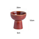 Axyaa Ceramic High Foot Dessert Bowl for Molecular Cuisine Stylish Hotel Tableware