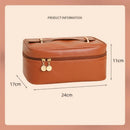Axyaa Square PU Leather Makeup Organizer for Women's Cosmetic Storage