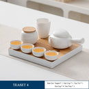 Axyaa Japanese Ceramic Teapot Set with Tea Tray in Portable Travel Bag