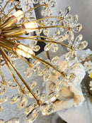 Axyaa Modern Flower Chandeliers Crystal Pendant Lamps for Home Decor
