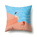 Axyaa Cartoon Abstract Scene Cushion Cover 45x45cm
