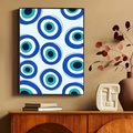 Evil Eyes Abstract Art Canvas Dcor Prints by Axyaa