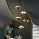 Axyaa Moon Planet Design Cement Pendant Light with G9 LED for Modern Dining Room