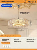 Axyaa Mid-century Murano Glass Chandelier: Artistic Retro Dimmable Pendant Light