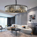 Axyaa Nordic Luxury LED Chandelier Ceiling Pendant Lights Amber Crystal Fixture