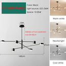 Axyaa Rotatable LED Chandelier in Gold/Black Finish for Home Decor