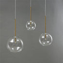 Axya Luxury Golden Glass Ball Chandelier - Modern Living Room & Bedroom Pendant Light