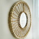 Axyaa Nordic Hand-Woven Decorative Mirror for Wall, Sofa, and Porch